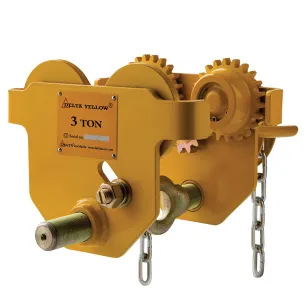 Chariot porte-palan DELTA YELLOW avec chaine de manœuvre Visuel